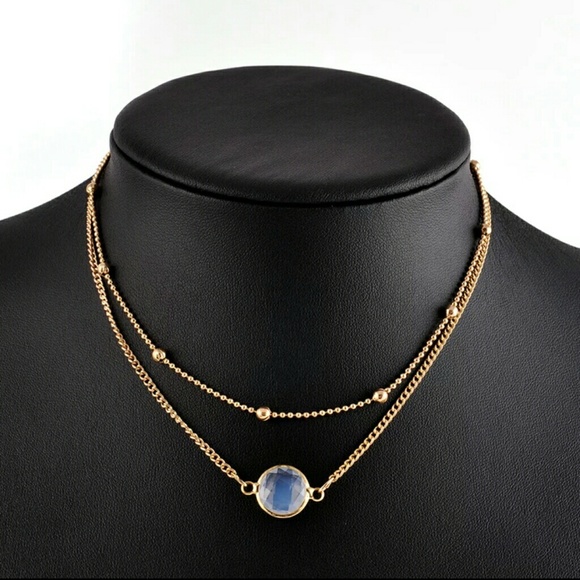 💕4 for $25💕White Crystal Choker - Picture 2 of 2